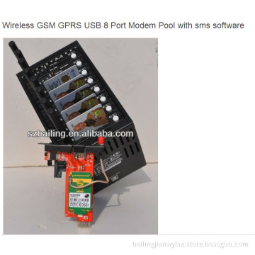 Wireless GSM GPRS USB 8 Port Modem Pool with SMS Software